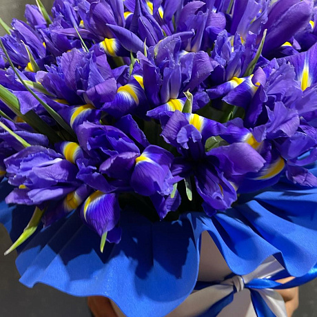 Синяя композиция цветов - Фото 6