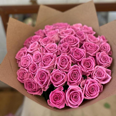 39 розовых роз - Фото 2