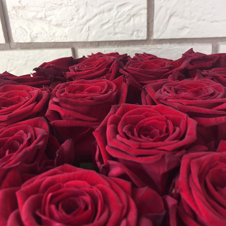 31 красная роза с лентой - Фото 5