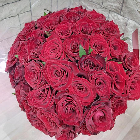 Букет из алой розы - Фото 6