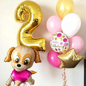 Композиция из шаров "Щеночек" №2