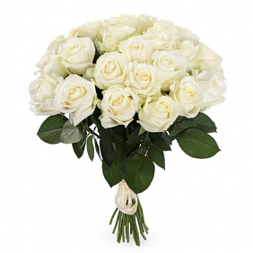 Букет из 21 белой розы