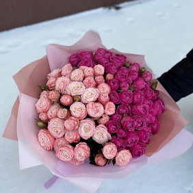 Букет из Пионовидных роз №162