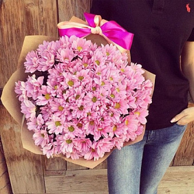 Букет цветов "Мисс Хризантема"