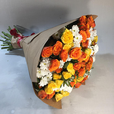 Букет цветов Лучики солнца №163 - Фото 3