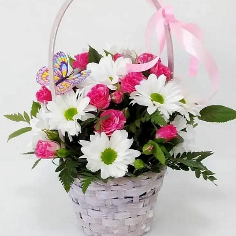 Корзинки с цветами купить в интернет-магазине Вам Букет с доставкой