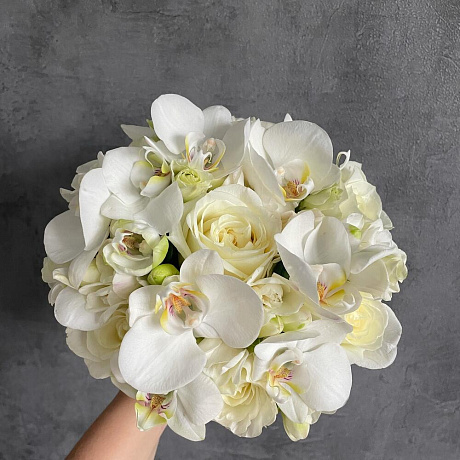 Свадебный букет с орхидеями - Фото 4