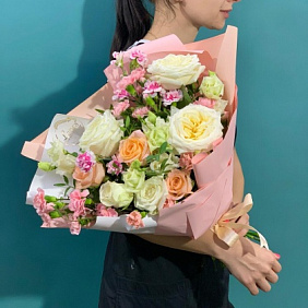 Букет цветов "Персик Style" №161