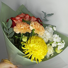 Букет цветов "Фруктовый смузи"