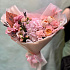 Букет с гортензией и пионовидными розами  «Розовая пудра» - Фото 2