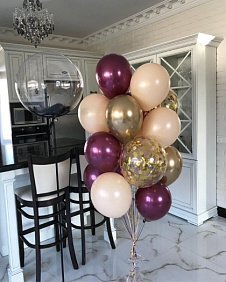 Композиция из шаров "Пудра" №2