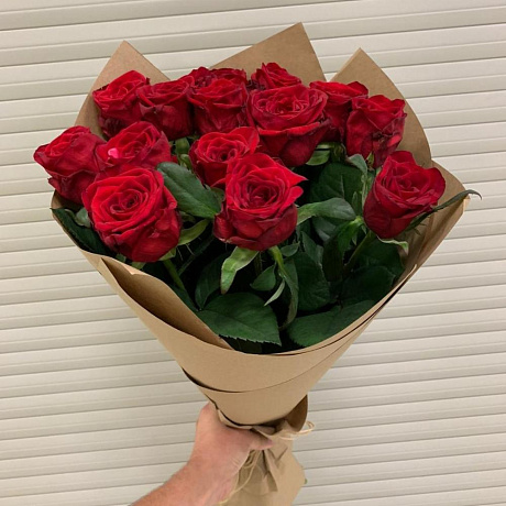 Букет из 15 красных роз №2 - Фото 3