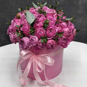 Букет цветов "misty bubbles" в коробке