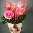Розовые розы в стильной коробочке - Фото 3