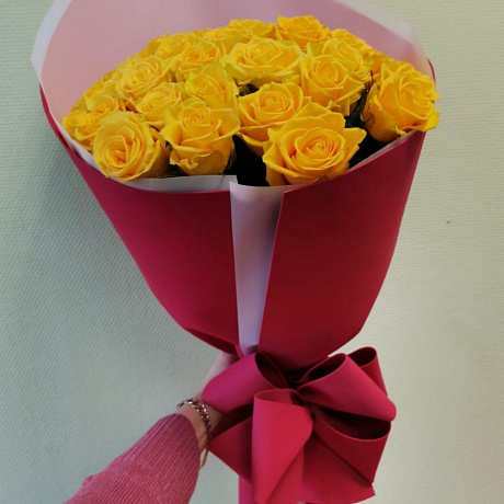 Букет из 45 желтых роз №160 - Фото 4