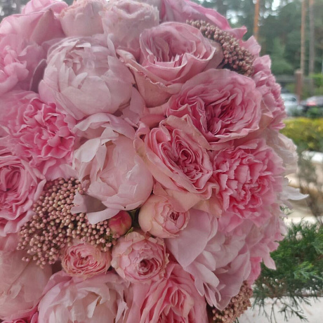 Букет цветов Розовое сердце №160 - Фото 2