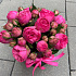 Шляпная коробка с пионовидными розами Дэвида Остина - Фото 4