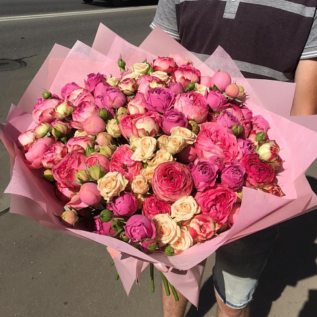 Букет из кустовых роз Идеалло - Фото 3