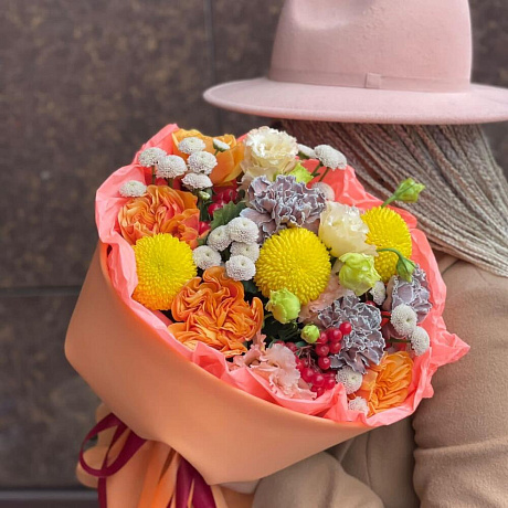 Букет цветов Осеннее поздравление - Фото 4