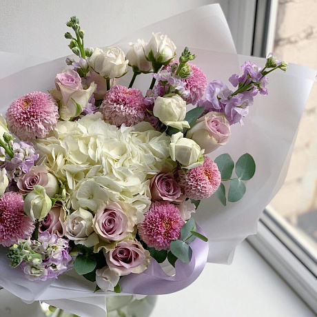 Букет цветов Сиреневые оттенки - Фото 2