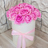 Коробка из 19 розовых роз - Фото 2