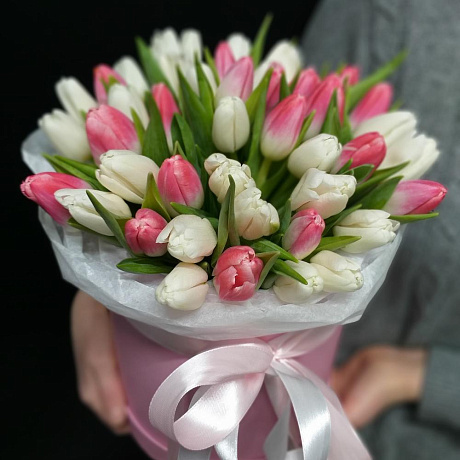 45 тюльпанов в коробке - Фото 2