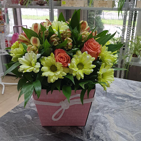 Коробка цветов Хорошее настроение - Фото 4