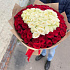 Букет из 101 розы в форме сердца - Фото 1