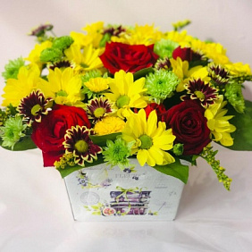 Цветы в коробке №760