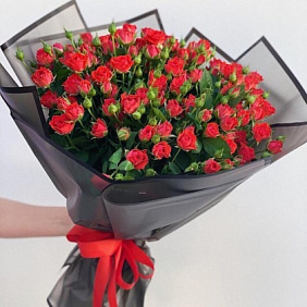 Красная кустовая Роза