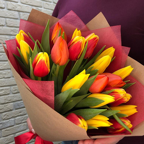 Букет цветов Orange spring - Фото 5