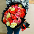 Букет из 35 разноцветных роз - Фото 2