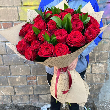 Букет из 51 шикарных роз - Фото 6