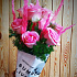 Розовые розы в стильной коробочке - Фото 5