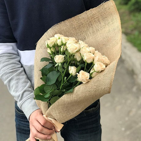 Кустовая роза 50 см.11 шт. N176 - Фото 2