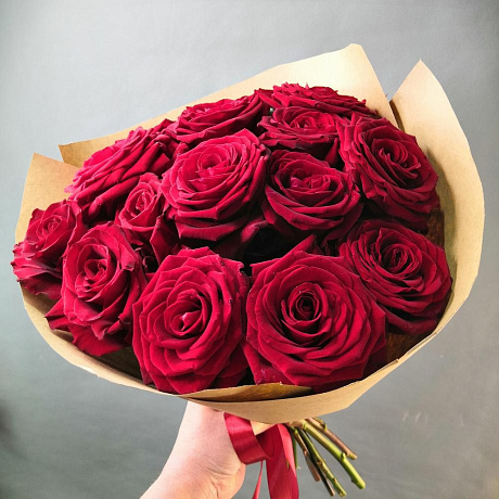 Букет бордовая палитра - Фото 4