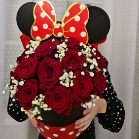 Минни Маус , цветочная композиция с бантом