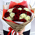 Розы. Букет из 19 красных и белых роз (микс). N659 - Фото 1