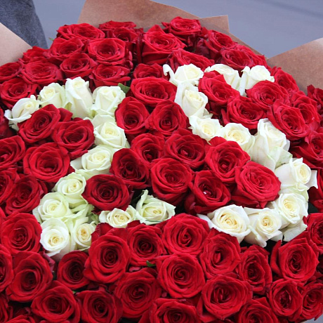 Букет из 101 розы с цифрами - Фото 4