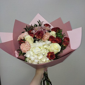 Букет цветов "Кофе с молоком" №160