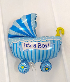 Фигура шар "Коляска для мальчика"