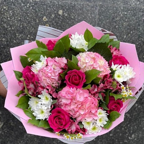 Букет с гортензией №164