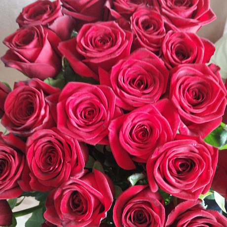 Букет из 25 бордовых роз №160 - Фото 6