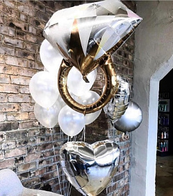 Композиция из шаров "Мечты сбываются!"