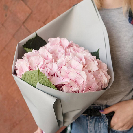 Букет из 3 розовых гортензий №3 - Фото 2