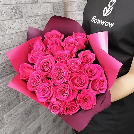 Букет из роз 21 VIP №160 - Фото 3