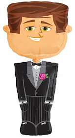 Ходячая фигура шар "Жених" 127 см.