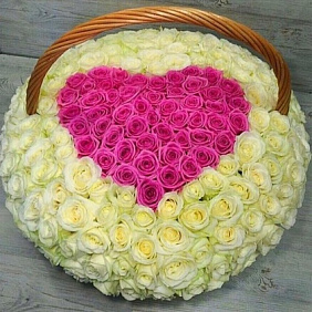 Корзина с цветами №309
