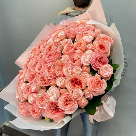 Букет цветов Розовый рай №160 - Фото 3