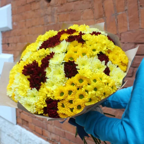 Букет хризантем Ослепительная леди - Фото 2